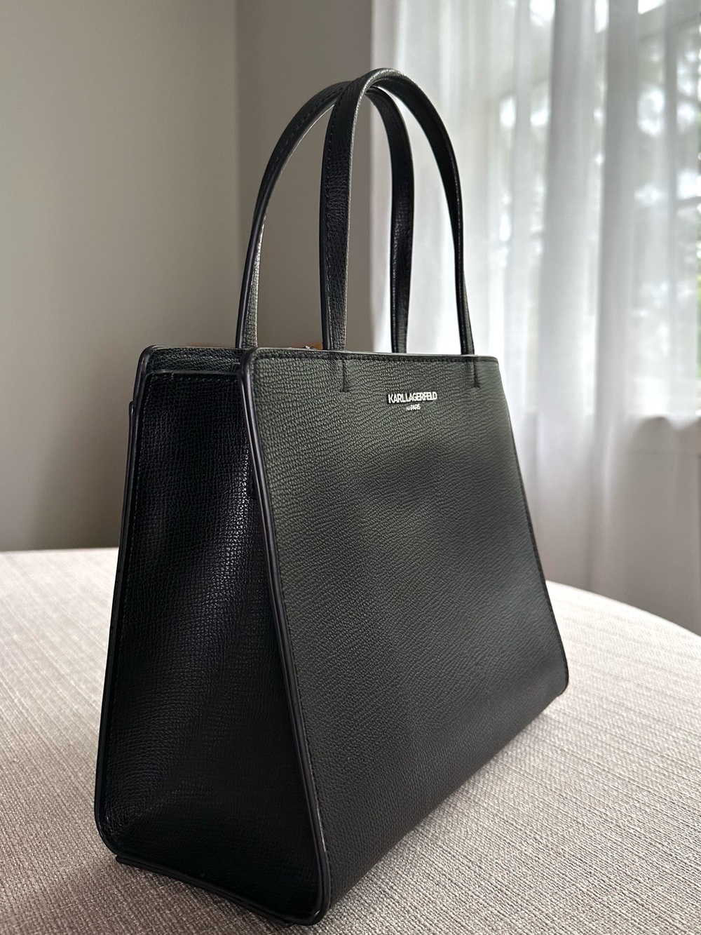 Karl Lagerfeld Paris Maybelle Small Satchel Bag - Black (No Strap)